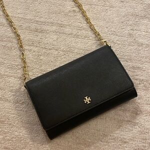 Tory Burch Wallet on Chain Emerson Chain Wallet Purse - Black